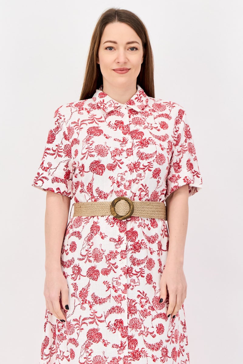 bebe Women Floral Print Maxi Dress, Multicolor - Image 2